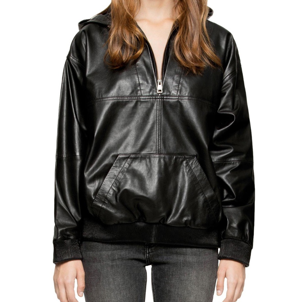 Zadig Leather Hoodie